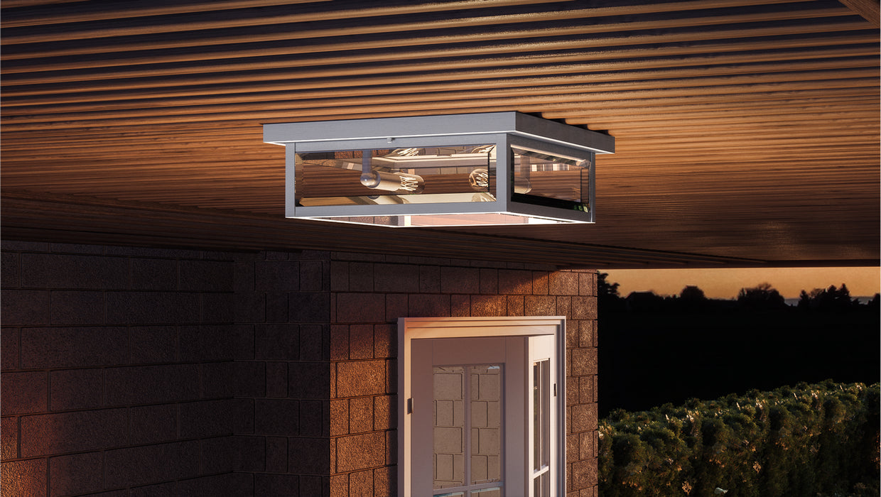 Two Light Outdoor Lantern from the Westover collection in Stainless Steel finish