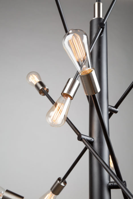 12 Light Pendant from the Truro collection in Black & Brushed Nickel finish