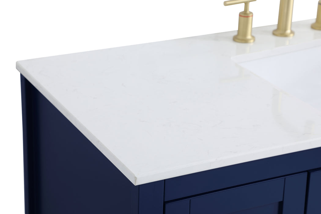 Single Bathroom Vanity from the Aubrey collection in Blue finish