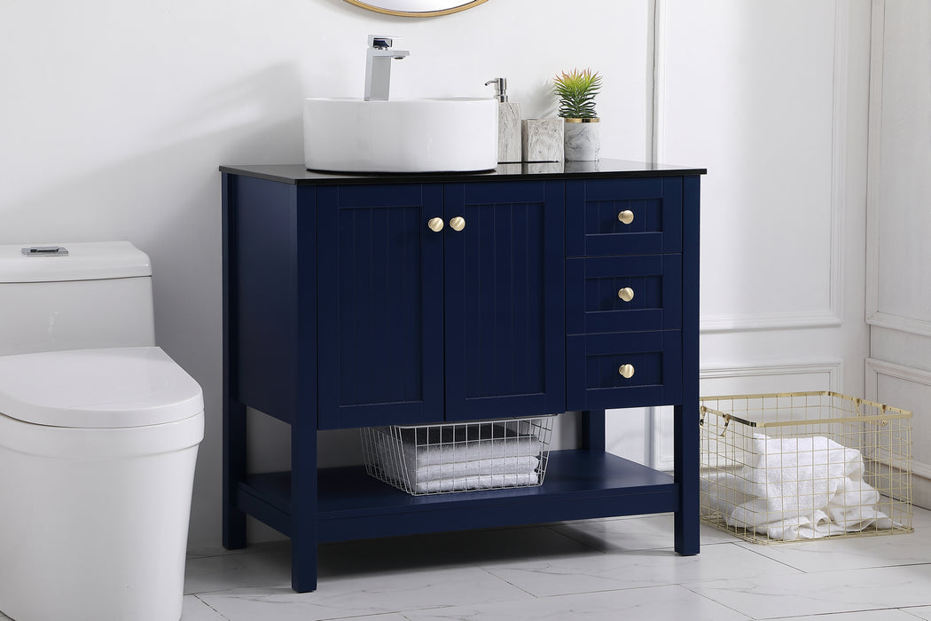 Vessel Sink Bathroom Vanity from the Ralph collection in Blue finish