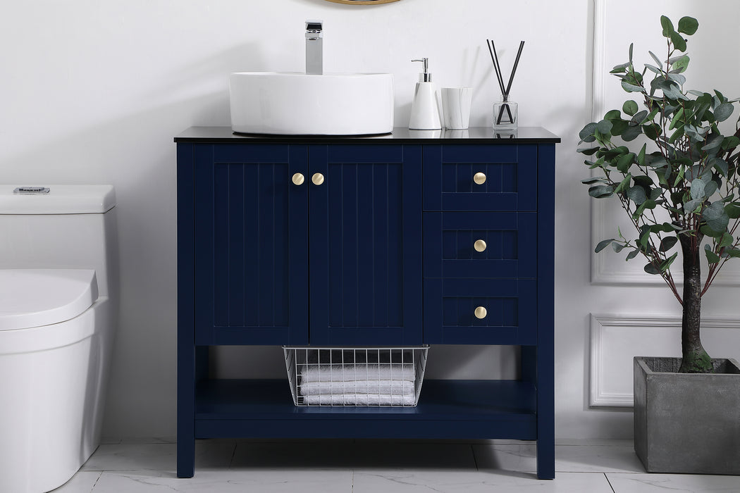 Vessel Sink Bathroom Vanity from the Ralph collection in Blue finish