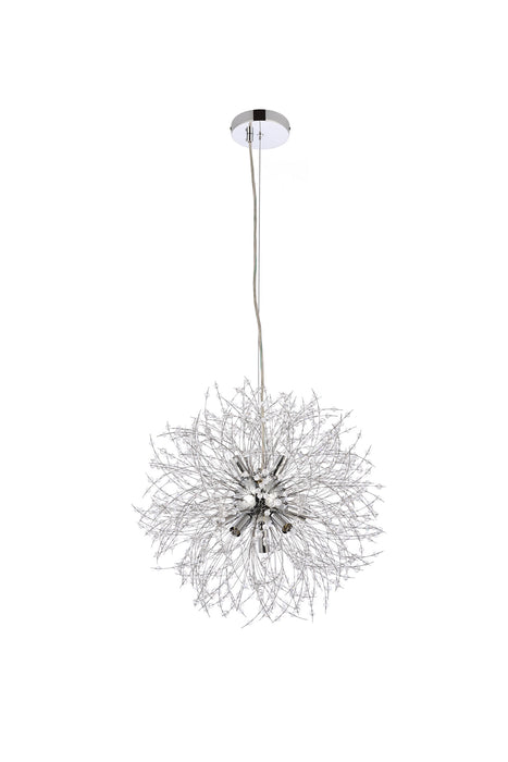 Nine Light Pendant from the Solace collection in Chrome finish