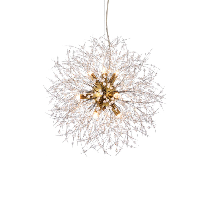 Nine Light Pendant from the Solace collection in Gold finish