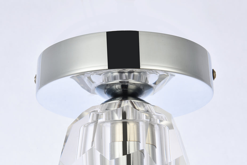One Light Flush Mount from the Eren collection in Chrome finish