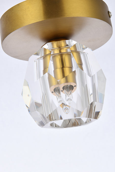 One Light Flush Mount from the Eren collection in Gold finish