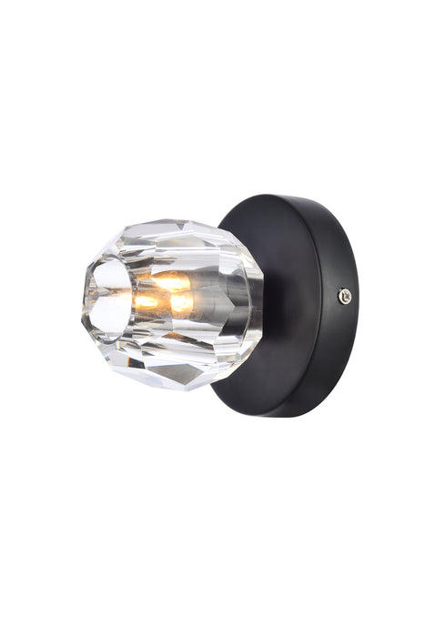 One Light Flush Mount from the Eren collection in Black finish