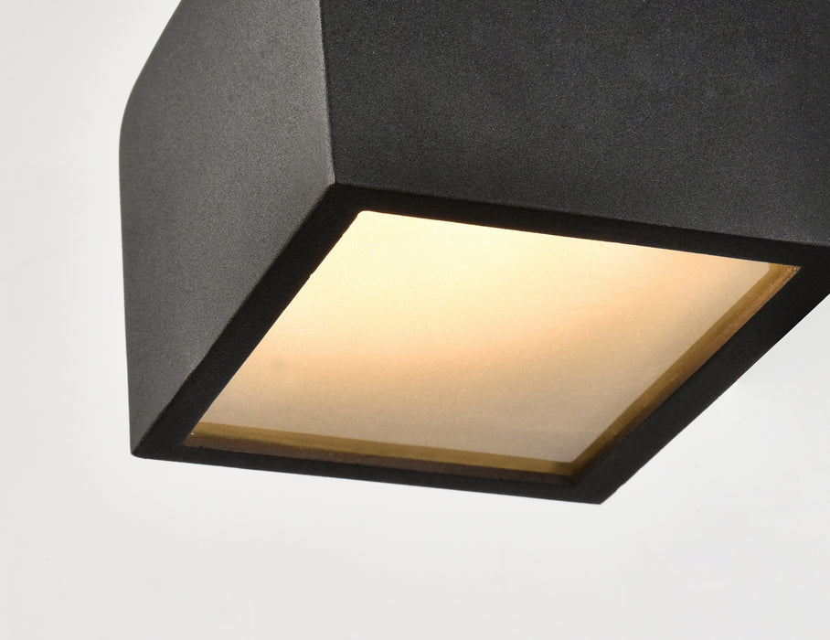 LED Outdoor Wall Lamp from the Raine collection in Black finish