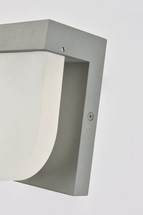 LED Outdoor Wall Lamp from the Raine collection in Silver finish