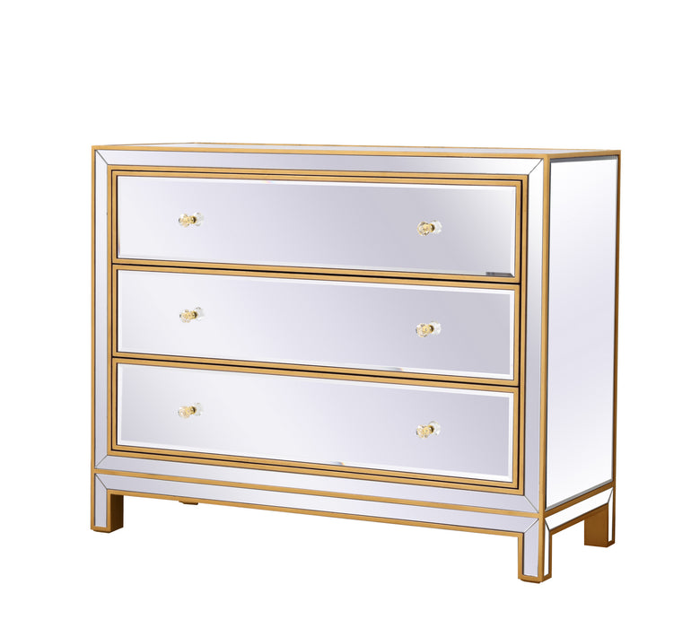 Chest from the Reflexion collection in Antique Gold finish