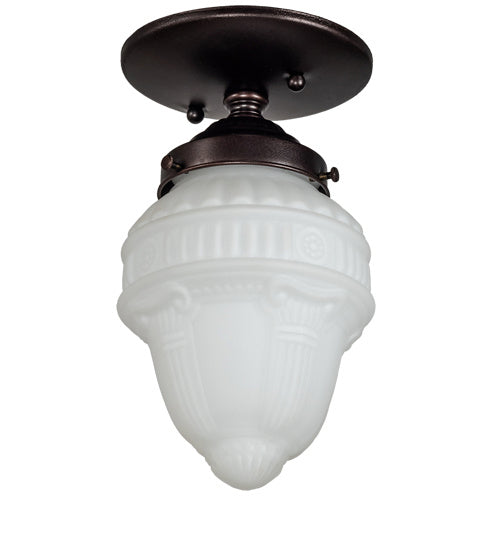 One Light Flushmount from the Colonnade collection in Mahogany Bronze finish