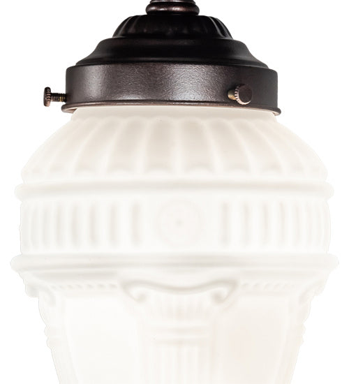 One Light Flushmount from the Colonnade collection in Mahogany Bronze finish