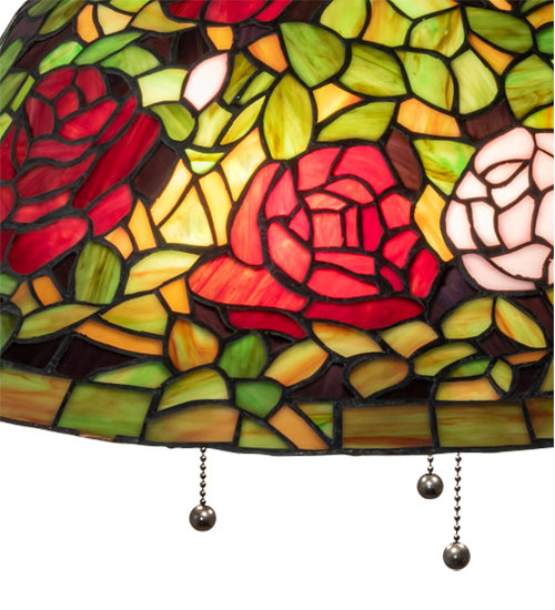 Three Light Pendant from the Tiffany Rosebush collection in Mahogany Bronze finish
