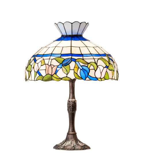 Three Light Table Lamp from the Rose Vine collection in Mahogany Bronze finish