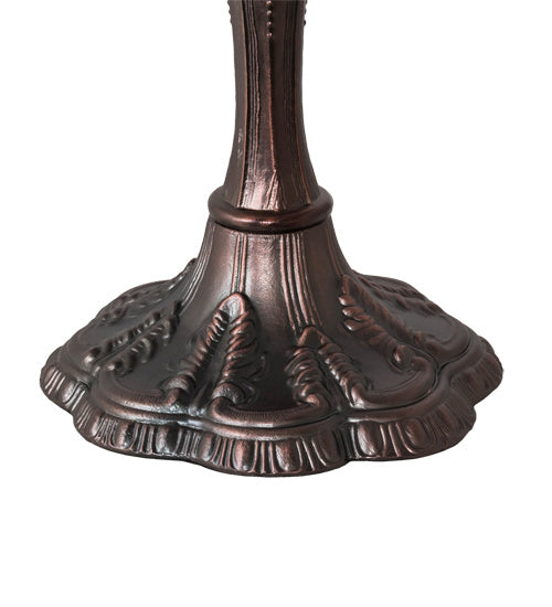 Three Light Table Lamp from the Tiffany Cabbage Rose collection in Mahogany Bronze finish