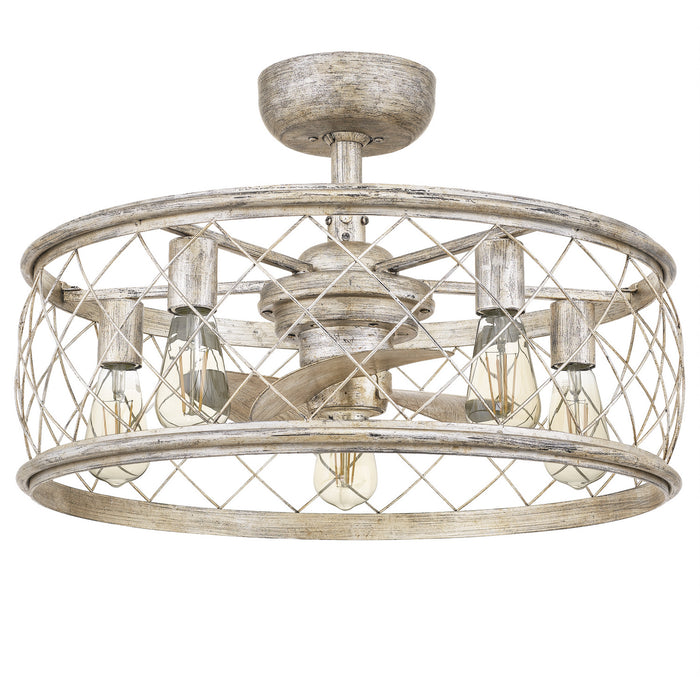 Five Light Fandelier from the Dury collection in Century Silver Leaf finish