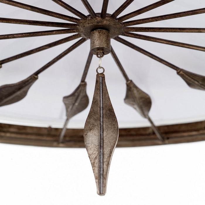Six Light Pendant from the Cordon collection in Persian Gray finish