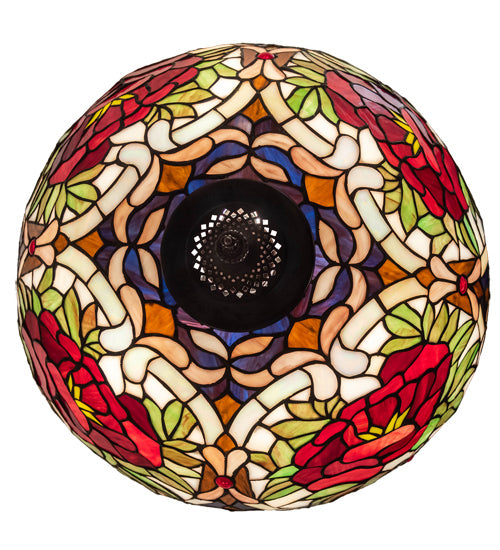 Three Light Pendant from the Renaissance Rose collection in Mahogany Bronze finish