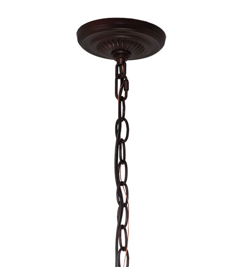 Three Light Pendant from the Renaissance Rose collection in Mahogany Bronze finish