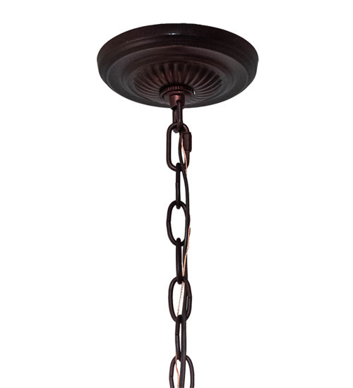 Three Light Pendant from the Tiffany Rosebush collection in Mahogany Bronze finish