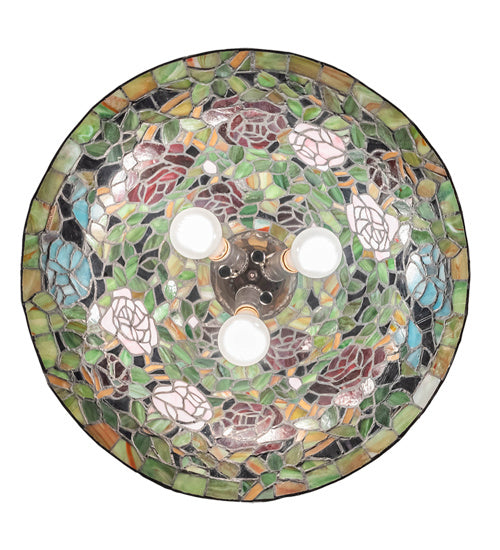 Three Light Pendant from the Tiffany Rosebush collection in Mahogany Bronze finish