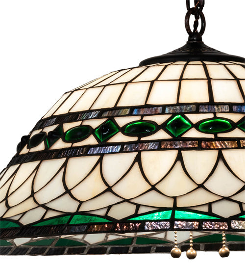 Three Light Pendant from the Tiffany Roman collection in Mahogany Bronze finish