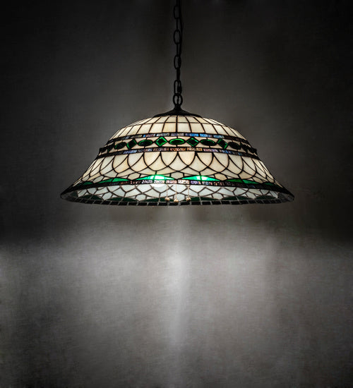 Three Light Pendant from the Tiffany Roman collection in Mahogany Bronze finish