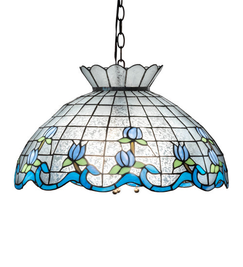 Three Light Pendant from the Roseborder collection in Mahogany Bronze finish