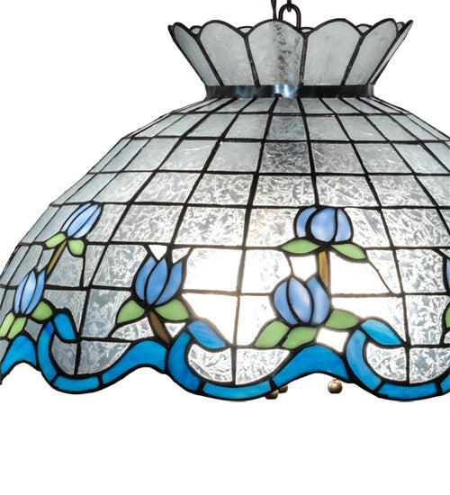 Three Light Pendant from the Roseborder collection in Mahogany Bronze finish