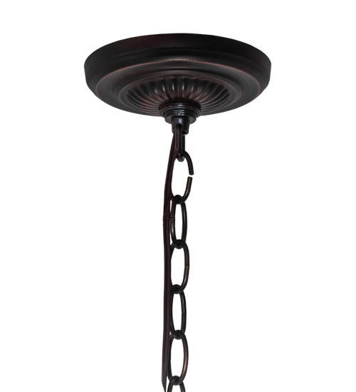 Three Light Pendant from the Roseborder collection in Mahogany Bronze finish