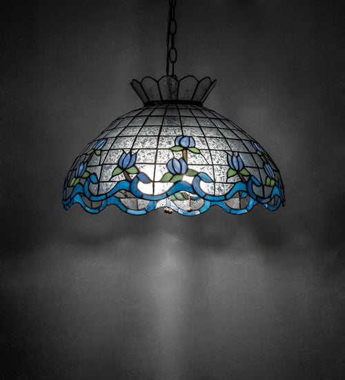 Three Light Pendant from the Roseborder collection in Mahogany Bronze finish