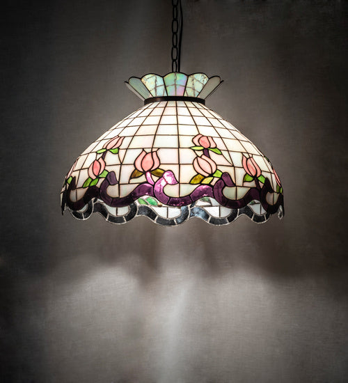 Three Light Pendant from the Roseborder collection in Mahogany Bronze finish