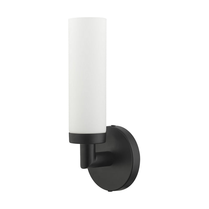 One Light Wall Sconce from the Aero collection in Black finish