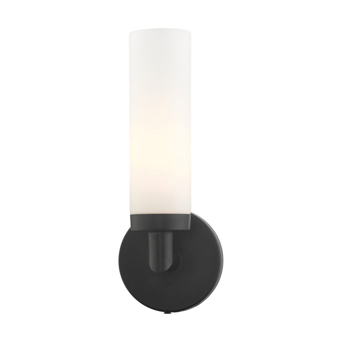 One Light Wall Sconce from the Aero collection in Black finish