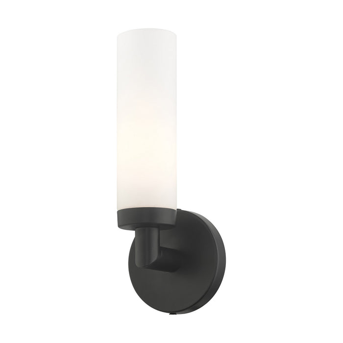One Light Wall Sconce from the Aero collection in Black finish