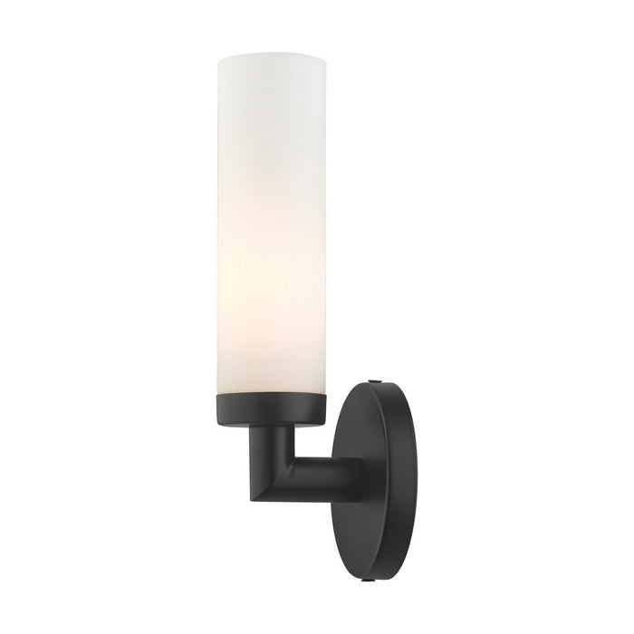 One Light Wall Sconce from the Aero collection in Black finish