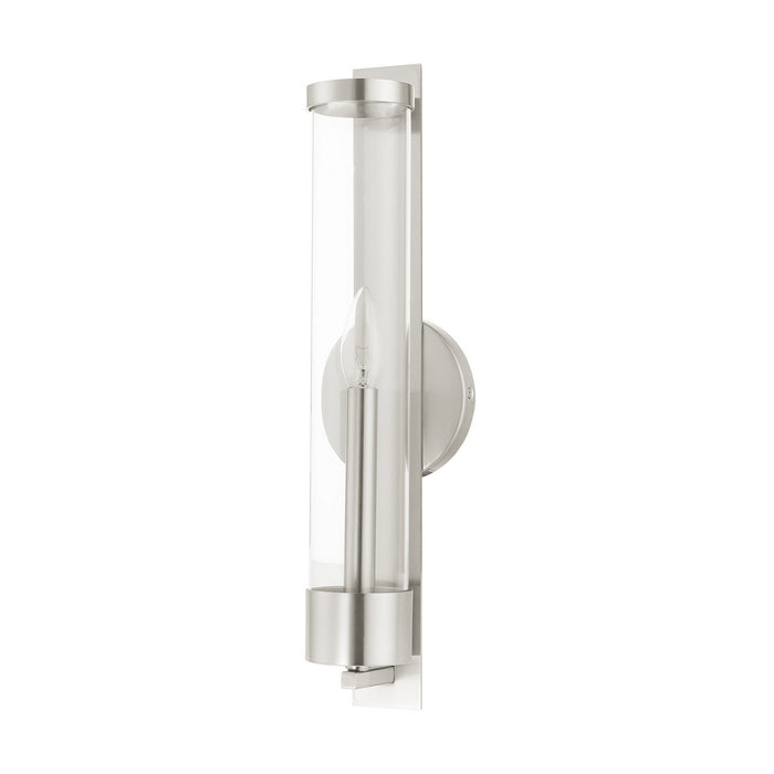 One Light Wall Sconce from the Castleton collection in Brushed Nickel finish