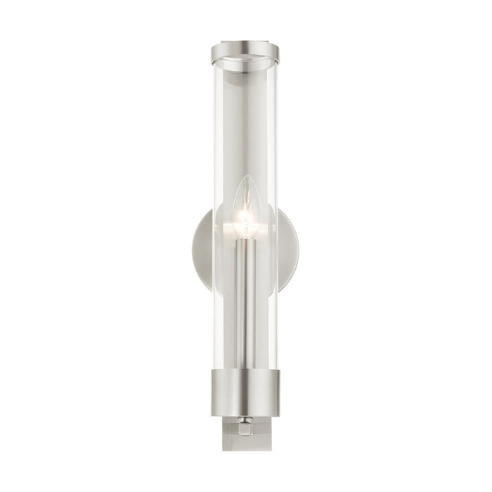 One Light Wall Sconce from the Castleton collection in Brushed Nickel finish