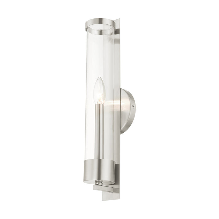 One Light Wall Sconce from the Castleton collection in Brushed Nickel finish