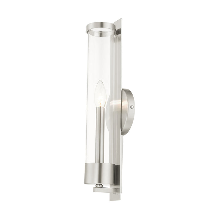 One Light Wall Sconce from the Castleton collection in Brushed Nickel finish