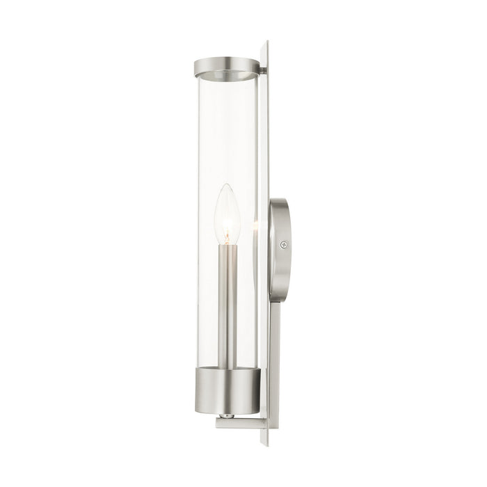 One Light Wall Sconce from the Castleton collection in Brushed Nickel finish