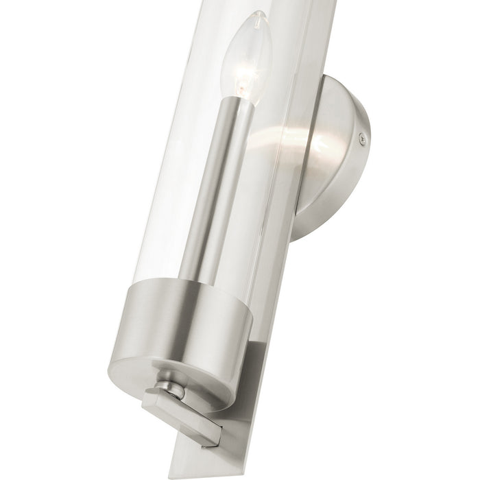 One Light Wall Sconce from the Castleton collection in Brushed Nickel finish