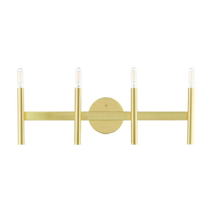 Four Light Vanity from the Copenhagen collection in Satin Brass finish