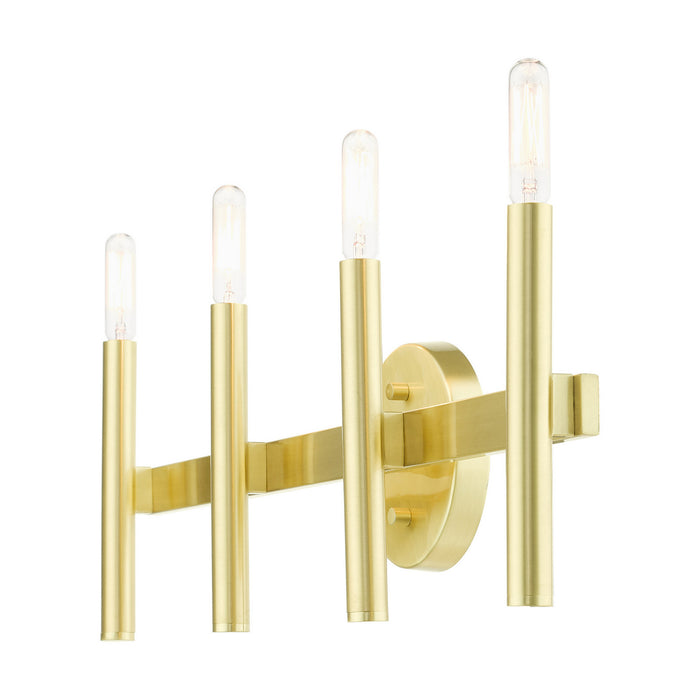 Four Light Vanity from the Copenhagen collection in Satin Brass finish