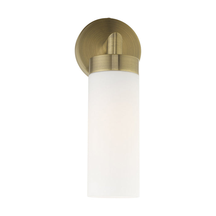 One Light Wall Sconce from the Aero collection in Antique Brass finish