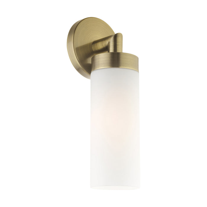 One Light Wall Sconce from the Aero collection in Antique Brass finish