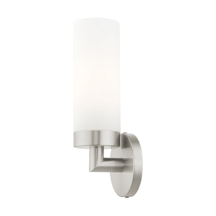 One Light Wall Sconce from the Aero collection in Brushed Nickel finish