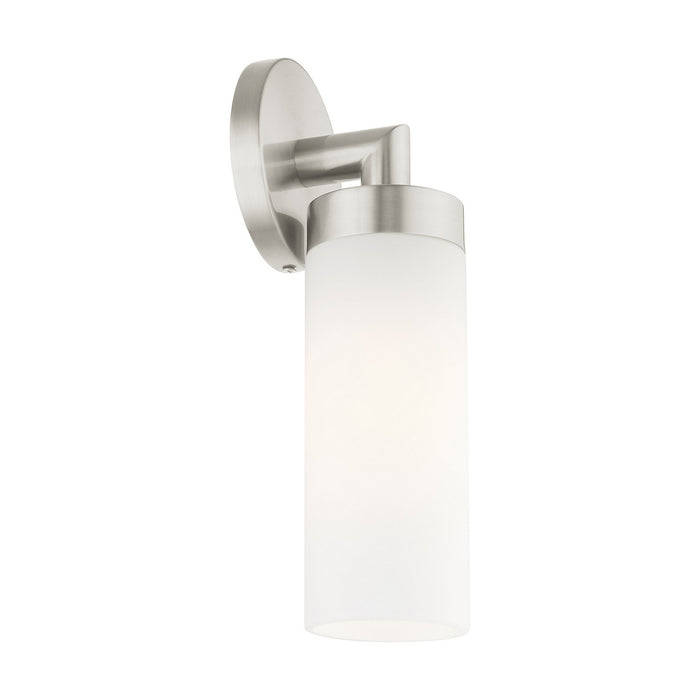 One Light Wall Sconce from the Aero collection in Brushed Nickel finish