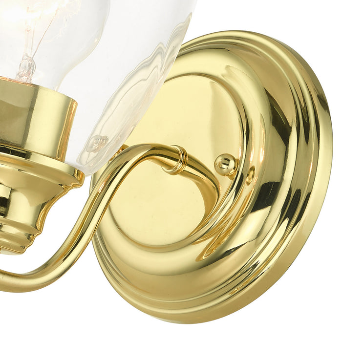 One Light Vanity from the Montgomery collection in Polished Brass finish