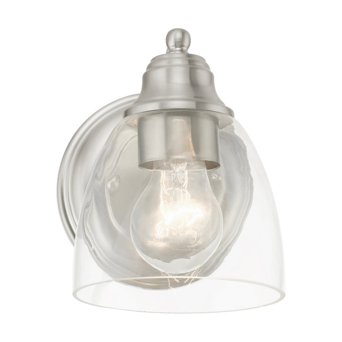 One Light Vanity from the Montgomery collection in Brushed Nickel finish