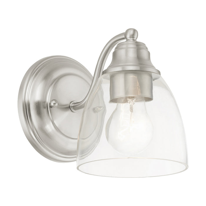 One Light Vanity from the Montgomery collection in Brushed Nickel finish